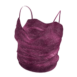 Pink Sequin Crop Top