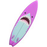 Pink Shark Surfboard