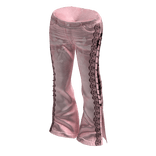 Pink Side-Lace Flare Jeans