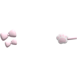 ♡ Pink Simple Kawaii Bow & Paw Clips