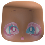 ꒰ ♡ ꒱ Pink Snowy Gyaru Chibi Face