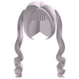 ♡ pink soft curled pigtails with bangs