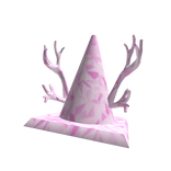 Pink Sparkle Time Traffic Cone w/ Pink Antlers