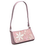 ♡ Pink Sparkly Floral Shoulder Bag