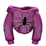 Pink Spider Web female Hoodie