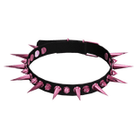 pink spike collar necklace
