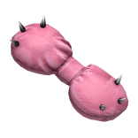 pink spike leather hair bow