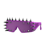 Pink Spiked Goth Emo Sunglasses