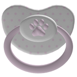 pink spotted paw paci 