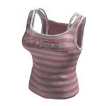 pink striped angel cami top