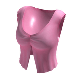 Pink Stylish Pleated Crop Tee