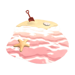 Pink Summer Beach Water Floor