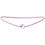 pink summer flower necklace