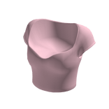 Pink Sweetheart Neck Cropped Top