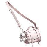 Pink Teddy Charm Satchel Bag