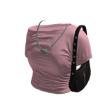 Pink Top With Leather Bag