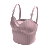 Pink Top with Strap Ties