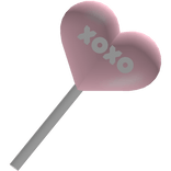 Pink Valentine Heart Lollipop