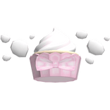  ♡ : pink vanilla cupcake w frosting crumbs