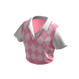 ✨ Pink Vest and School Shirt Academia