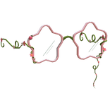 Pink Whimsical Fairy Flower Glasses