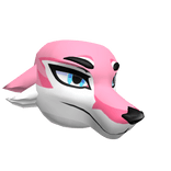 Pink Wolf Head