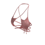 Pink Y2K Denim Star Cross Strap Bikini 🫐