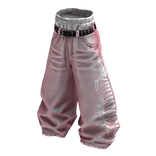 Pink Y2K Fishbone Baggy Skater Denim