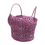 pink y2k leopard cute camisole tank top