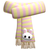 pink yellow easter bunny scarf