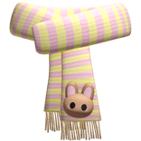 pink yellow easter bunny scarf