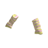 Pink Yellow Striped Easter Arm Warmers