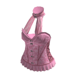 Floral Choker Halter Corset Top (Pink)