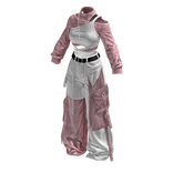 Pink/White Two-Tone Cargo Utility Set / 03
