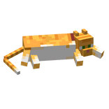 Pixel Cat Sleeping on Shoulder 