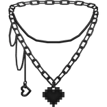 Pixel Heart Black Necklace 3.0