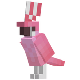 Pixel Pink Parrot On Shoulder