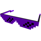 Pixelated Glasses Purple Pro Deal With It Glitched