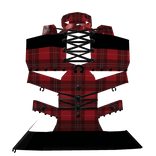 plaid alt black stitched dress moe punk grunge emo