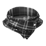 Plaid Black Torn Neck Warmer