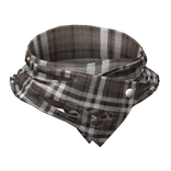 Plaid Brown Torn Neck Warmer