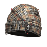 Plaid Chrome Designer Beanie