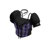 Plaid Corset with Layered Tee (Purple)