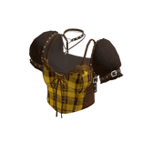 Plaid Corset with Layered Tee (Yellow)