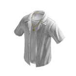 Plaid Layered Streetwear Shirt (White)