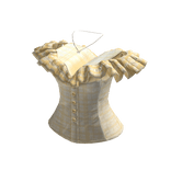 Plaid Off Shoulder Ruffle Corset (Yellow)