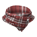 Plaid Red Torn Neck Warmer