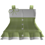  ♡・Plaid Ruffled Dress・Bows & Buttons・Green