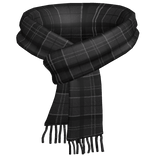 Plaid Scarf Black Snow Cozy Striped Knit 1.0