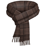 3.0 Plaid Scarf Brown Snow Cozy Striped Knit Warm